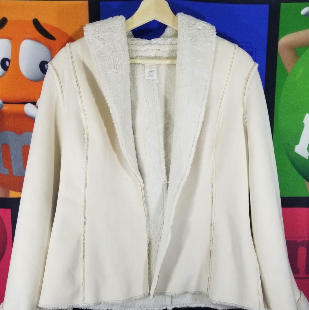 Beige faux fur Jacket by White house Black market